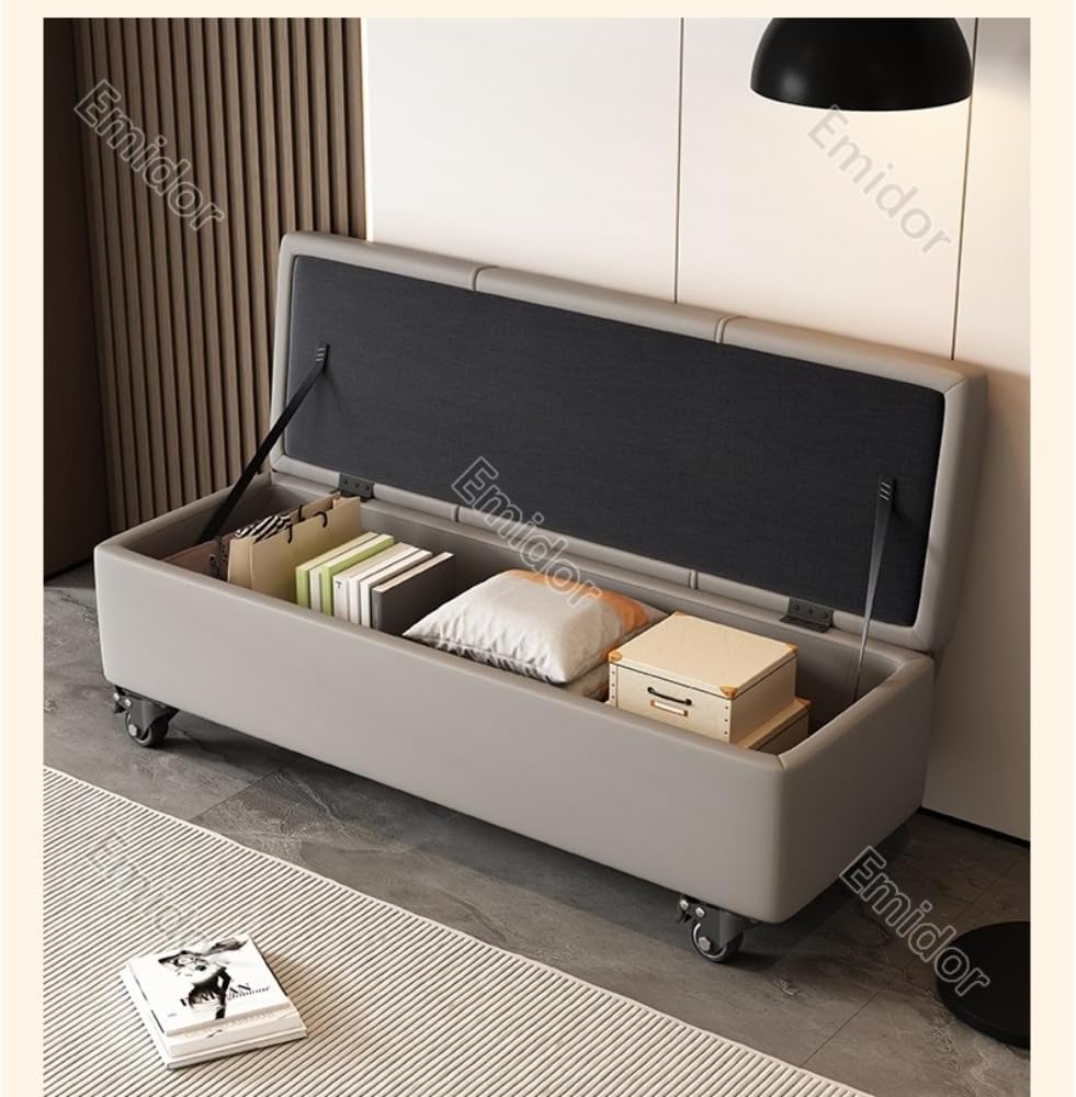 まとめ売り Emidor 収納スツール オットマン 玄関ベンチ 下駄箱 大容量収納